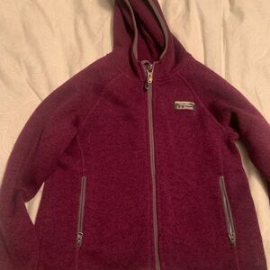 L.L. Bean Kids' 6x-7 Maroon/purple  Hooded Jacket